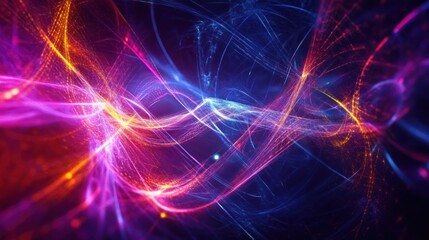 Obraz premium Abstract Light Trails with Vivid Colors
