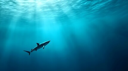 Shark Encounter Divers Heart-Pounding Moment in Eerie Underwater Silence - Tension and Fear Amidst the Depths of the Ocean