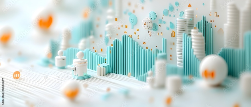 Poster intricate close up of a dynamic blue market trading chart the candlestick formations dynamically rep