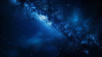 A beautiful night sky with stars, colorful clouds of space dust, and shining galaxies