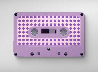 Vintage Retro Cassette, cassette tape isolated on white, retro audio tape, 3d illustration, 3d...