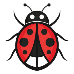 ladybug logo icon silhouette isolated on white 