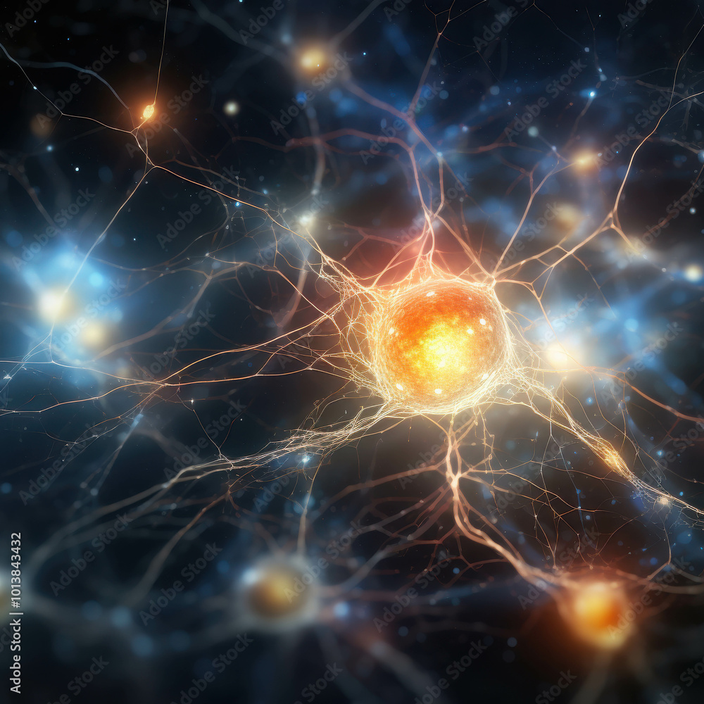 Poster interconnected neurons in a complex network