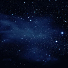 Fototapeta premium Dark Starry Night Sky with Twinkling Stars