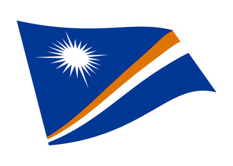 Marshall Islands waving flag illustration