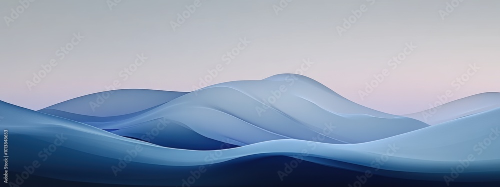 Poster geometric mountain abstract, a minimalist representation of mountain ranges emphasizing clean lines 