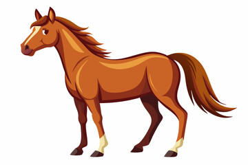 Fototapeta premium A brown horse VECTOR ILLUSTRATION