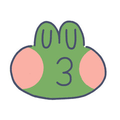 Cartoon frog sticker 