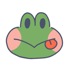Cartoon frog sticker 