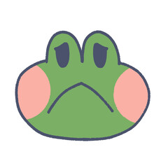 Cartoon frog sticker 