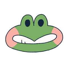 Cartoon frog sticker 