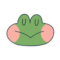 Cartoon frog sticker