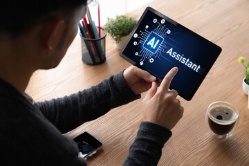 Generative AI virtual assistant tools for prompt engineer and user for ease of engage artificial intelligence AI technology help people to work with generative AI functions by prompting the AI snugly