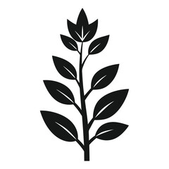  leaves silhouette isolated on white 