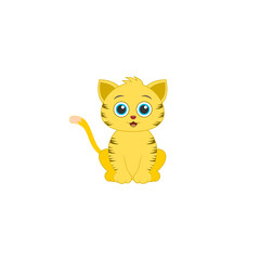 Cat cartoon icon isolated on transparent background