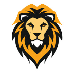 lion head mascot logo icon vector illustration
