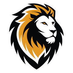 lion head mascot logo icon vector illustration