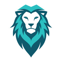 lion head mascot logo icon vector illustration