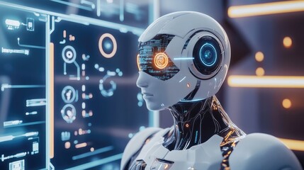 High-resolution image showcasing a successful AI model generating detailed visual designs, representing futuristic creativity and innovation, isolated on a sleek background.