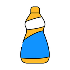 container for detergents from plastic material line icon vector. container for detergents from plastic material sign. isolated symbol illustration