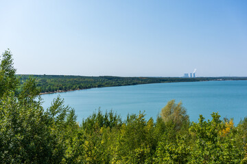 Der Störmthaler See bei Leipzig im Spätsommer