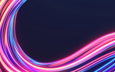 Vivid neon streaks in pink and blue stretching across a dark background, futuristic energy flow, dynamic and modern digital design