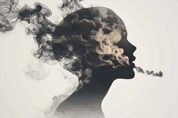 Evocative imagery highlighting the risks of secondhand smoke on children's health.