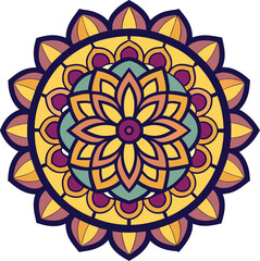 Ornamental luxury mandala pattern 3 in 1 design