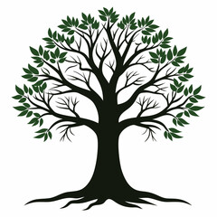 Obraz premium tree silhouette vector
