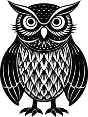Owl vector silhouette illustration