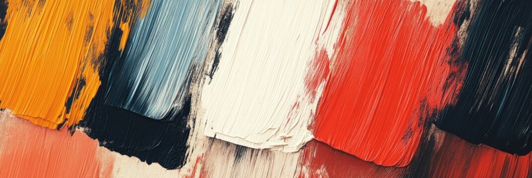  Brush texture with a layered, patchwork effect, combining different colors and stroke styles