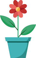 pot flower vector art
