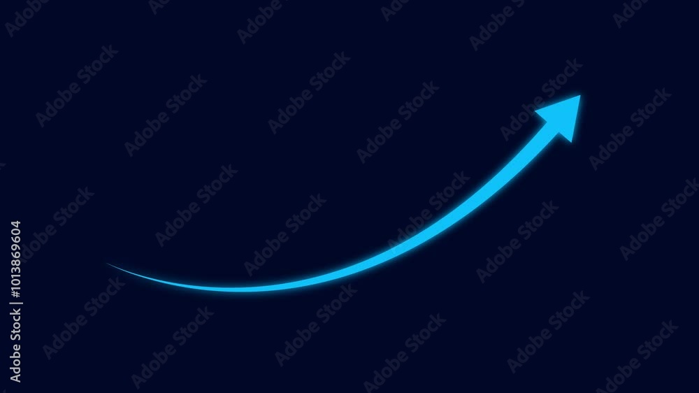 Aufkleber abstract arrow business graph icon animation background