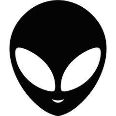 Alien icon. Alien logo. Alien head icon. Alien symbol 