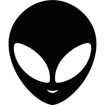 Alien icon. Alien logo. Alien head icon. Alien symbol 