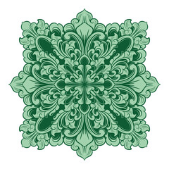 frame engraved floral vector element decoration