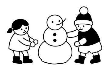 Kids Create Magical Snowman Characters with Vibrant Vector Illustrations
