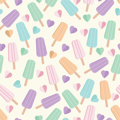 ice cream stick seamless pattern