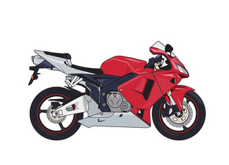 Obraz premium Motorcycle red