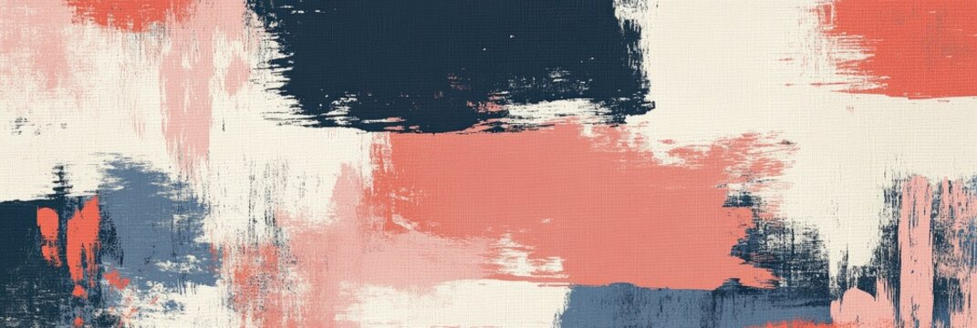  Brush texture with a layered, patchwork effect, combining different colors and stroke styles
