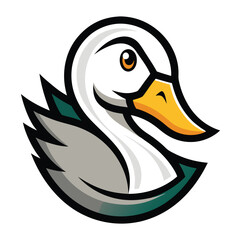 duck logo icon on white