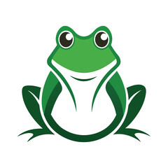 green frog logo icon on white