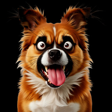 Furious dog image simple background