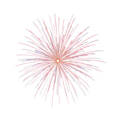 Vibrant firework explosion captured in full bloom against a transparent background. Ideal for festive designs, holiday celebrations, and event decorations.

