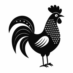 rooster illustration silhouette