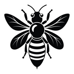 bee silhouette vector 