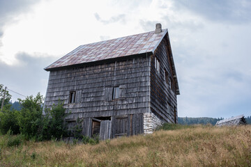 old traditional wooden house in dormitory national park in Montenegro