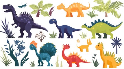 Cartoon Dino Silhouette Puzzle   Kids Educational Activity Game Worksheet