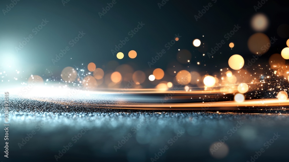 Poster a dark, abstract background featuring blurred lines and shapes, creating a sense of depth and myster
