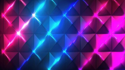 Obraz premium a modern geometric design with a mix of neon lights